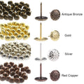 100X Upholstery Nails for Furniture, Jewelry, Sofa Studs Tacks Pins
