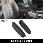 Pair Front Seat Armrest Covers for Toyota Sienna (2011–2018) - Black/Red Line