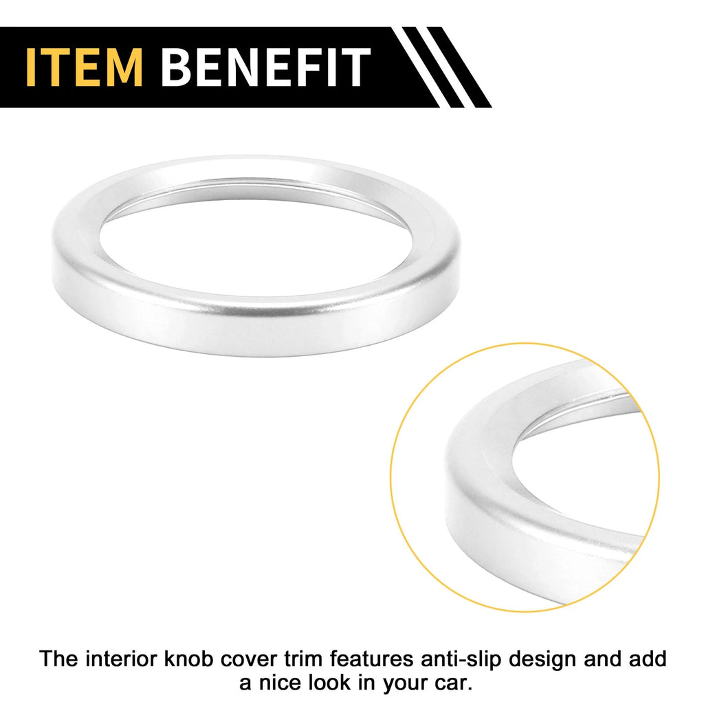 Engine Start Stop Button Knob Cover Ring for Ford Maverick (2022) Silver Tone