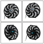 Set of 2 Universal 12" Electric Radiator Cooling Fans 12V