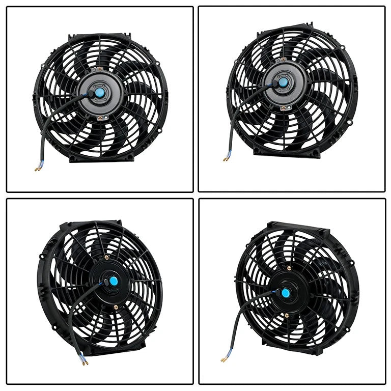 Set of 2 Universal 12" Electric Radiator Cooling Fans 12V