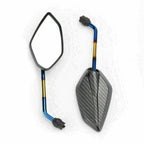 Carbon 10mm Thread Motorbike Mirrors Universal Pair for Motorbike/Scooter