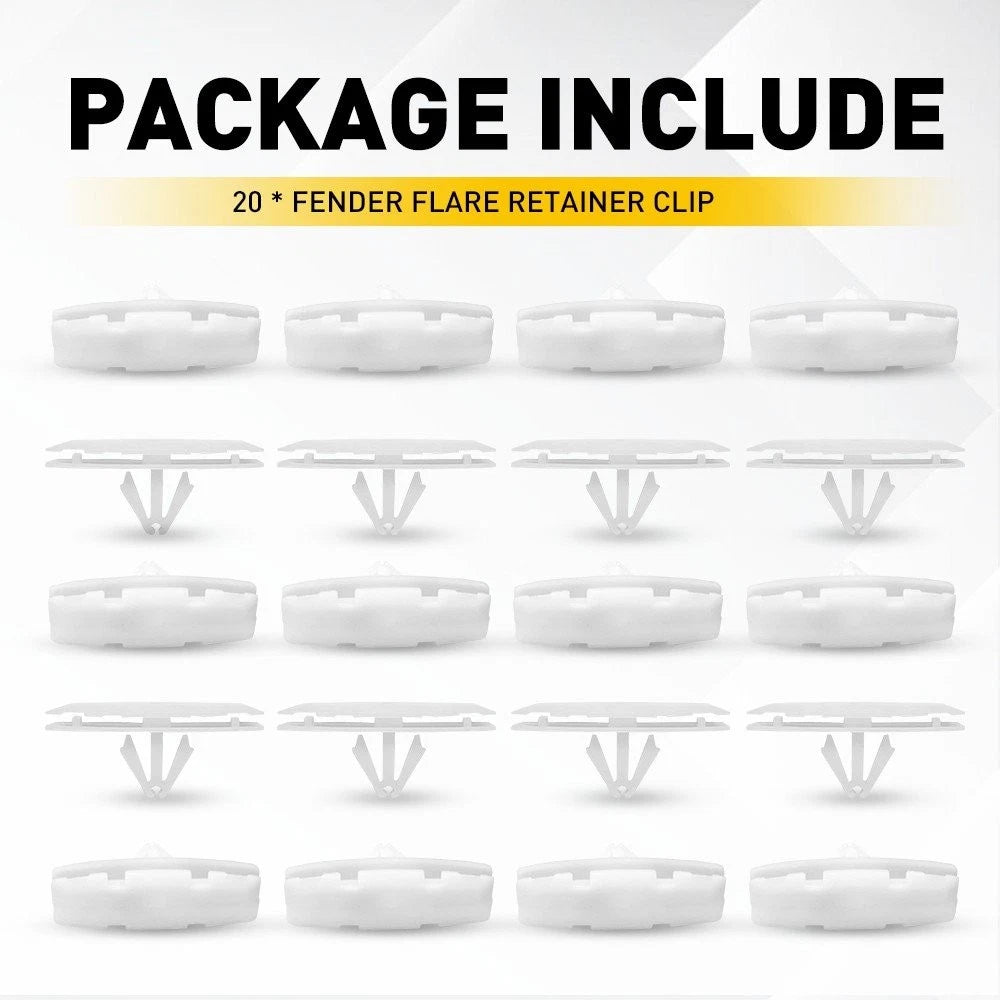 20PCS Fender Flare Clips for Jeep Wrangler JL Gladiator (2018–2020)