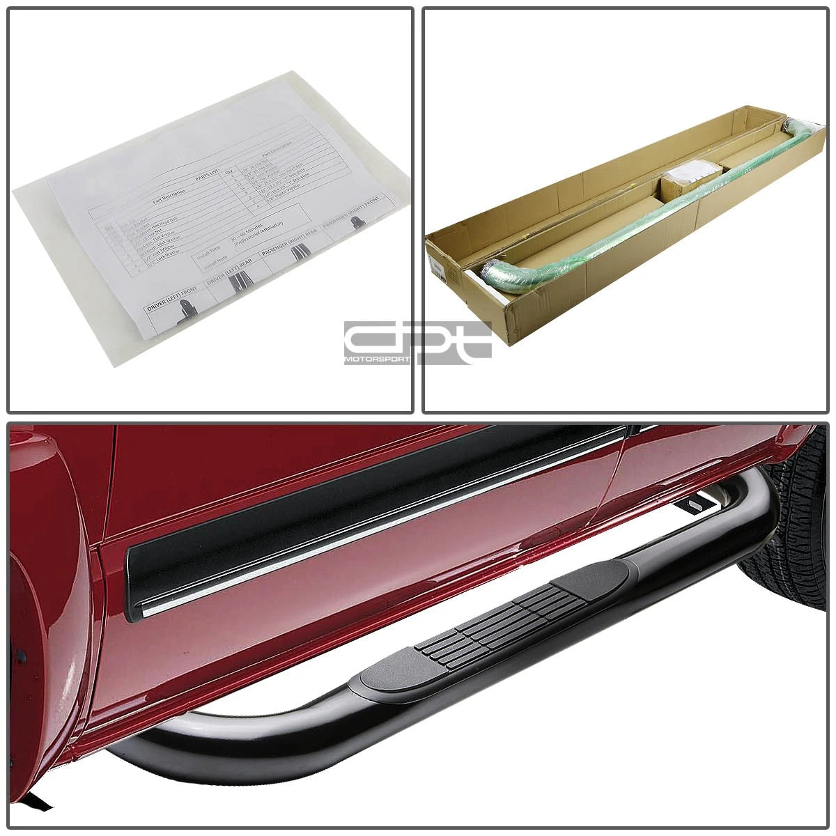 3" Side Step Nerf Bar Running Board for Jeep Wrangler TJ/TJU/LJ (1987–2006)