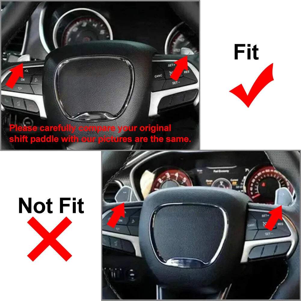 2X Steering Wheel Shift Paddle Extensions for Jeep Dodge Chrysler