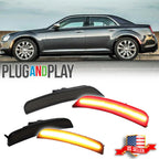 Set of 4 Smoked LED Side Marker Lights for Chrysler 300 (2015–2023)