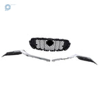 Gloss Black Front Upper Grille with Chrome Trim for Mazda CX-30 (2020-2023)