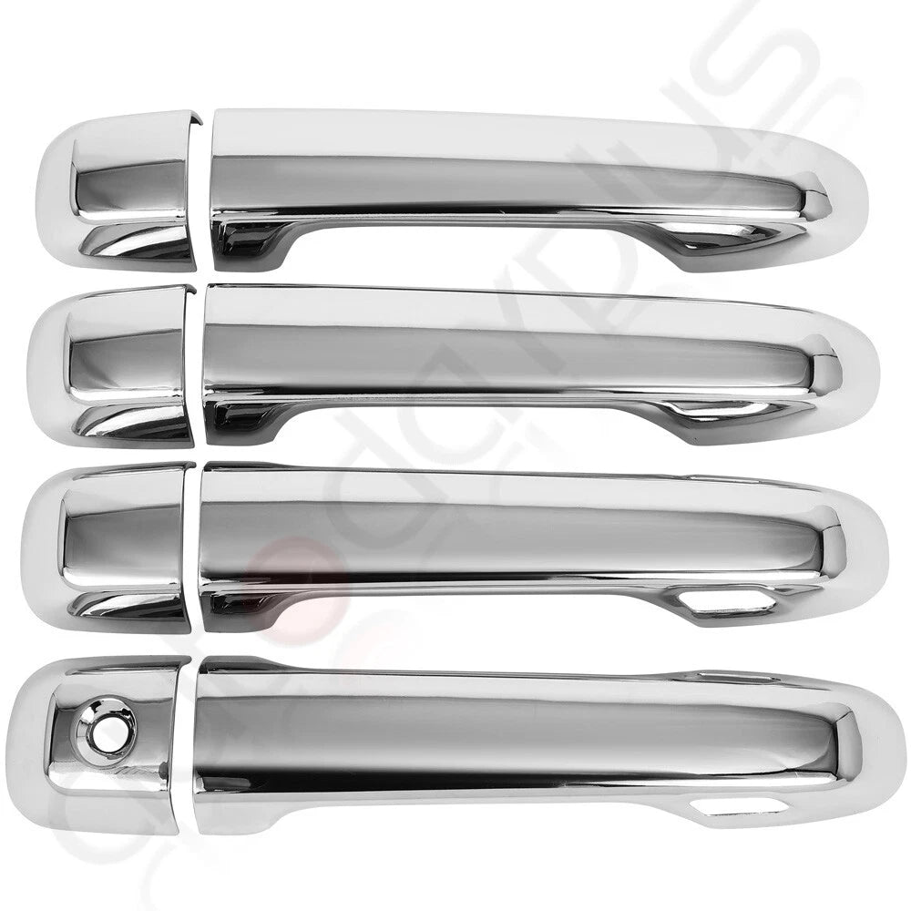 Set of 4 Door Handle Covers for Toyota Land Cruiser Prado (2010–2022) Chrome