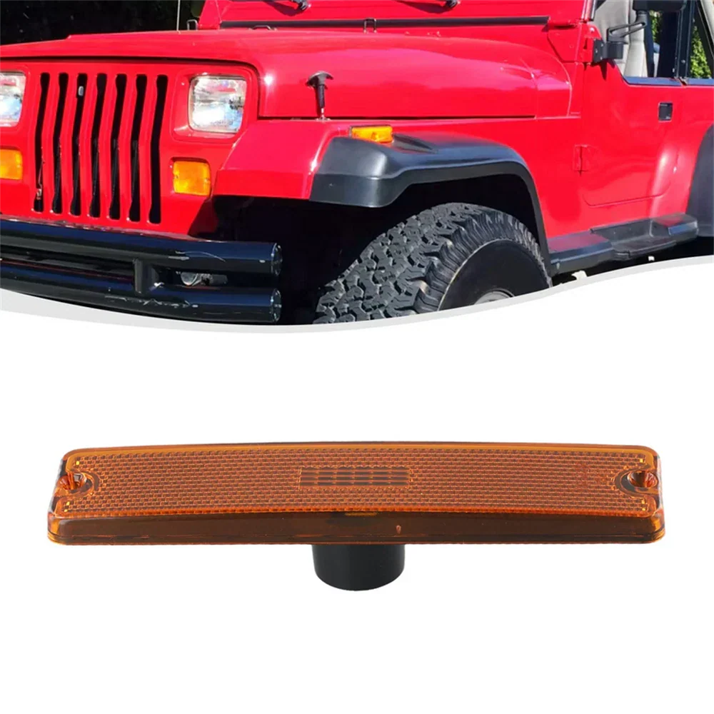 Front Bumper Side Marker Lights for 87-95 Jeep Wrangler YJ (1987-1995)