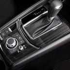Black Titanium Inner Gear Shift Box Overlay Panel Cover for Mazda CX-5 (2017-2025)