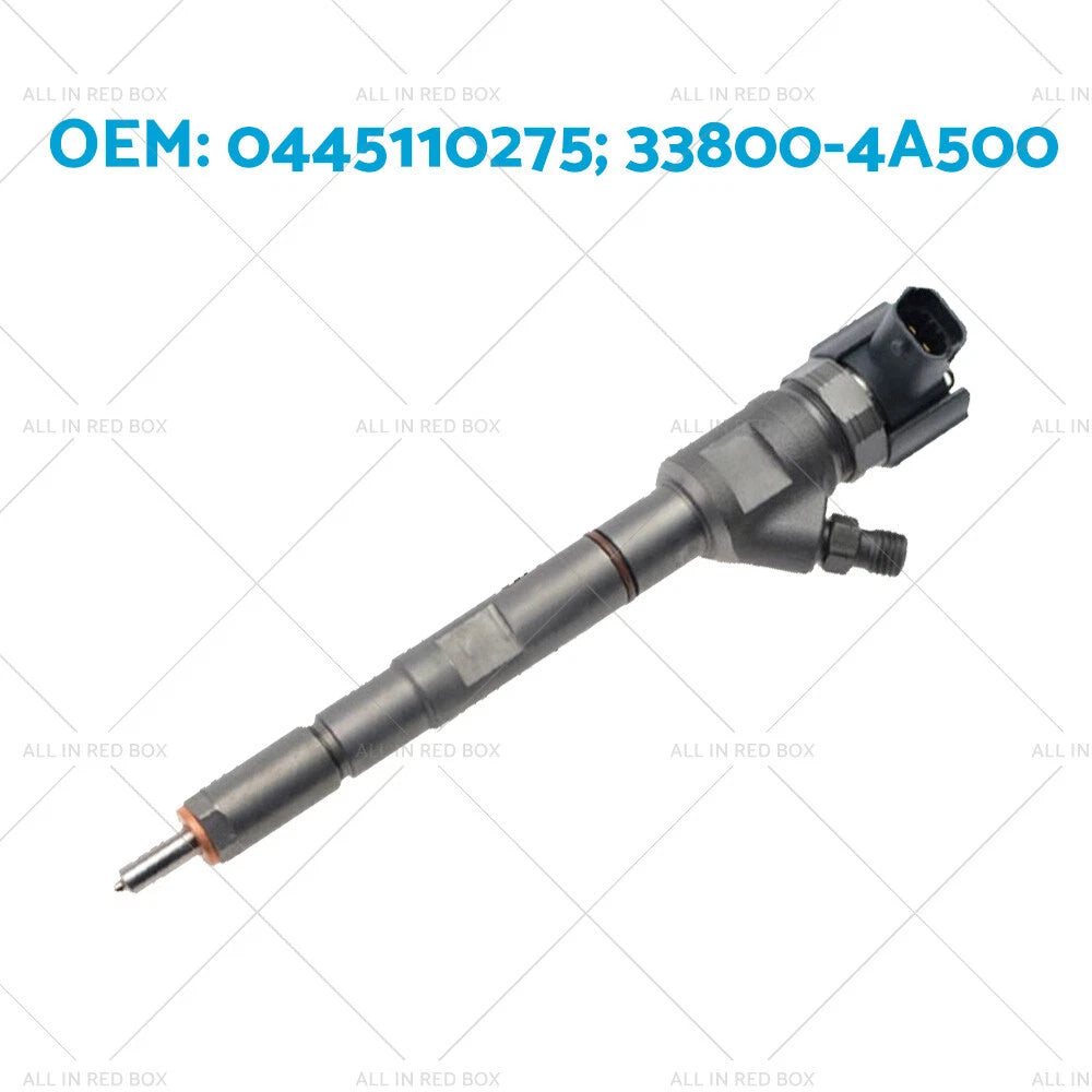 Set of 4 Fuel Injectors for Hyundai iLoad/iMax (0445110275, 33800-4A500)