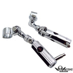 Chrome Gear Skull Footpeg Mount Kit for Defiance 1.25" Engine Guard (N/A)