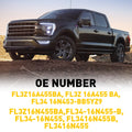 Set of 2 Running Board End Caps for Ford F-150 (2015–2022) Black