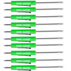 Set of 10 Mini Pocket Screwdrivers with Magnetic Tips and Clips