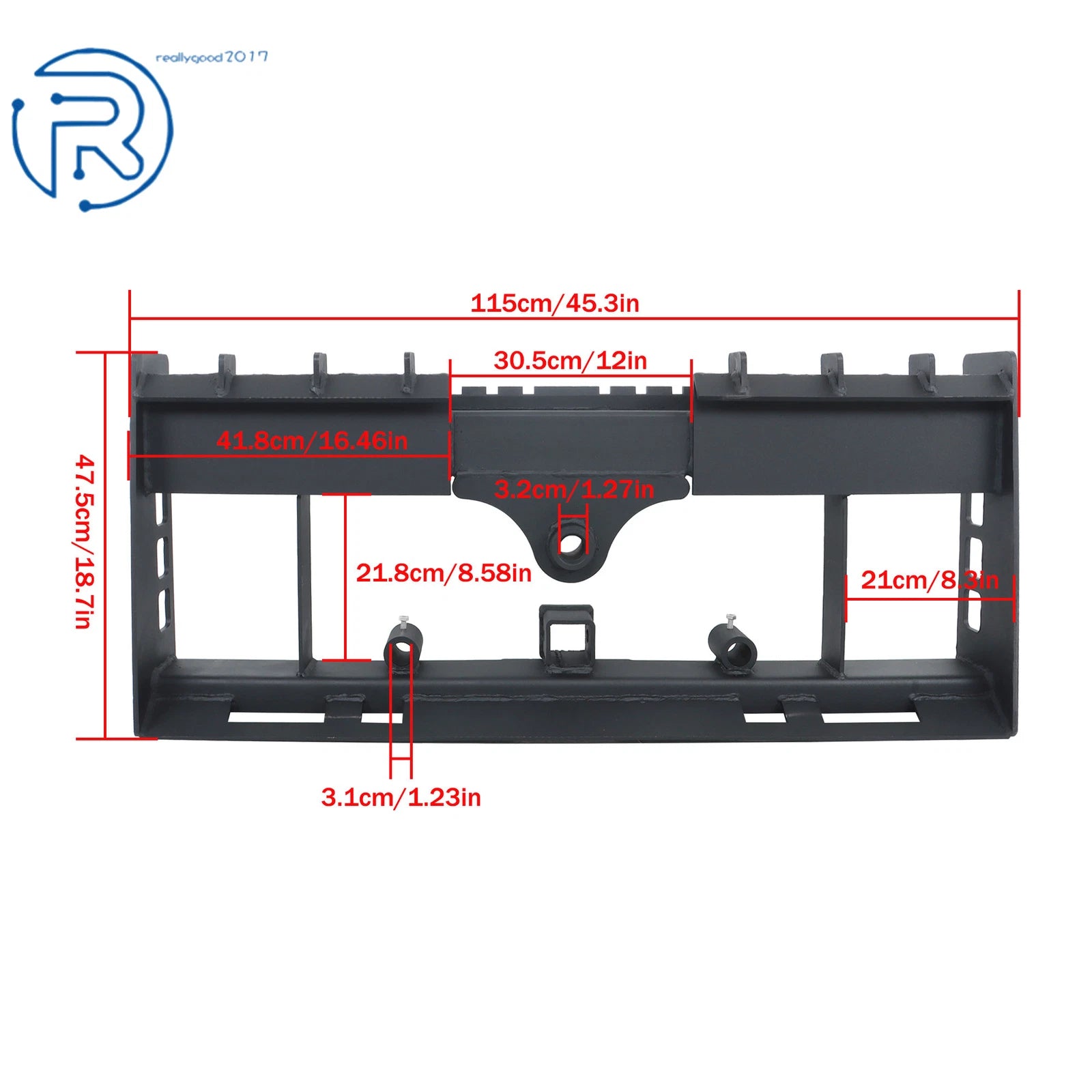 Heavy-Duty Receiver Hitch for Skid Steer (4000lb Capacity)
