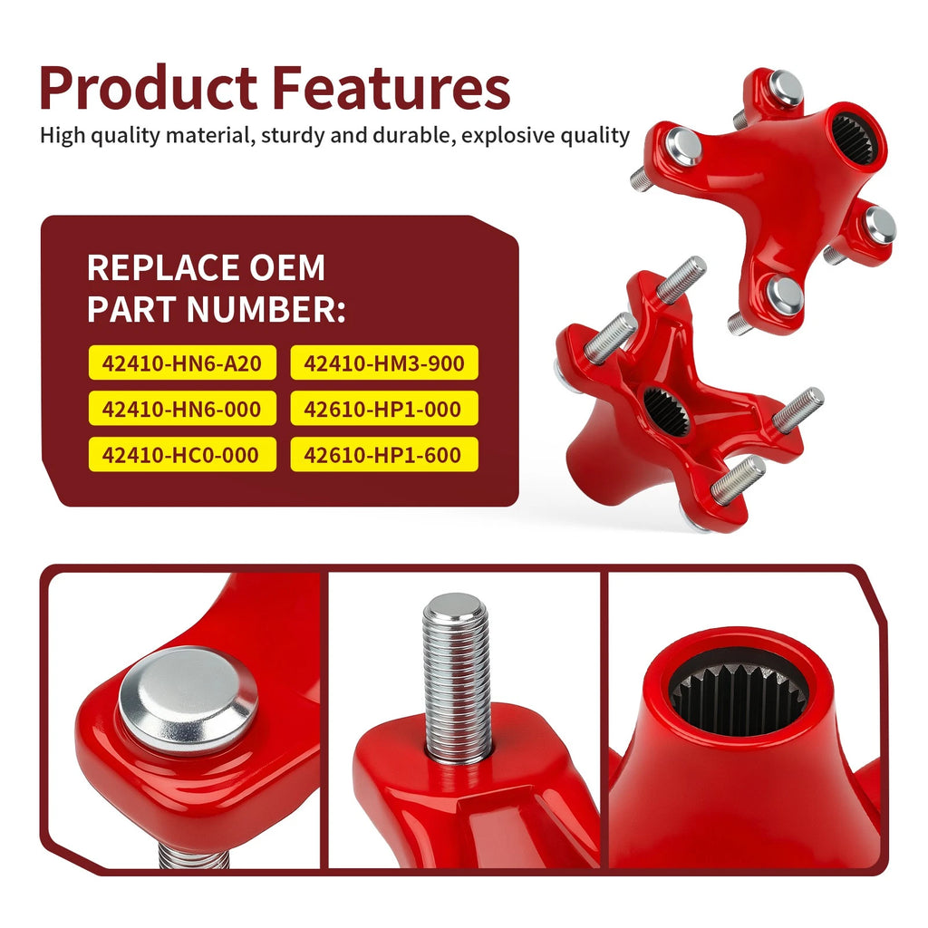 2x Rear Wheel Hubs for Honda Sportrax 250 300 400 (TRX250EX TRX300EX TRX400EX)