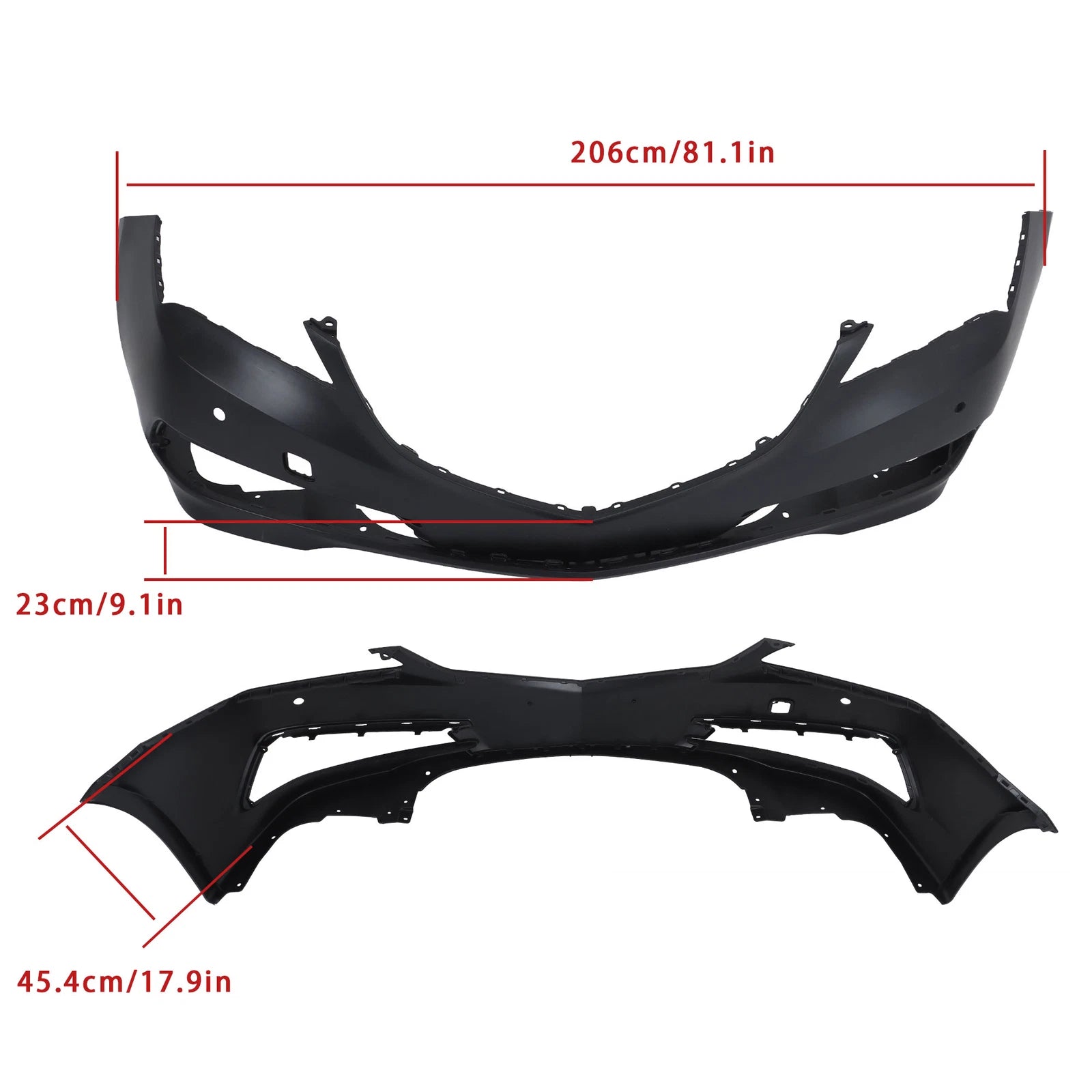 Front Bumper Cover for Acura TLX (2015–2017) with Sensor Holes