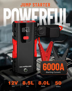 Portable Car Battery Charger Jump Starter 100000mAh 6000A for All Vehicles