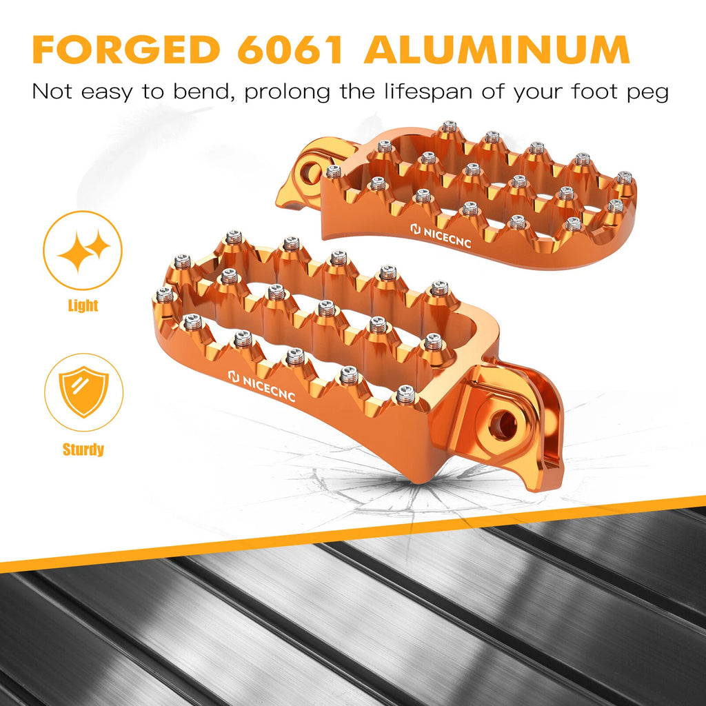 62mm Aluminum Wide Foot Pegs for KTM 390 Adventure (2020–2024)