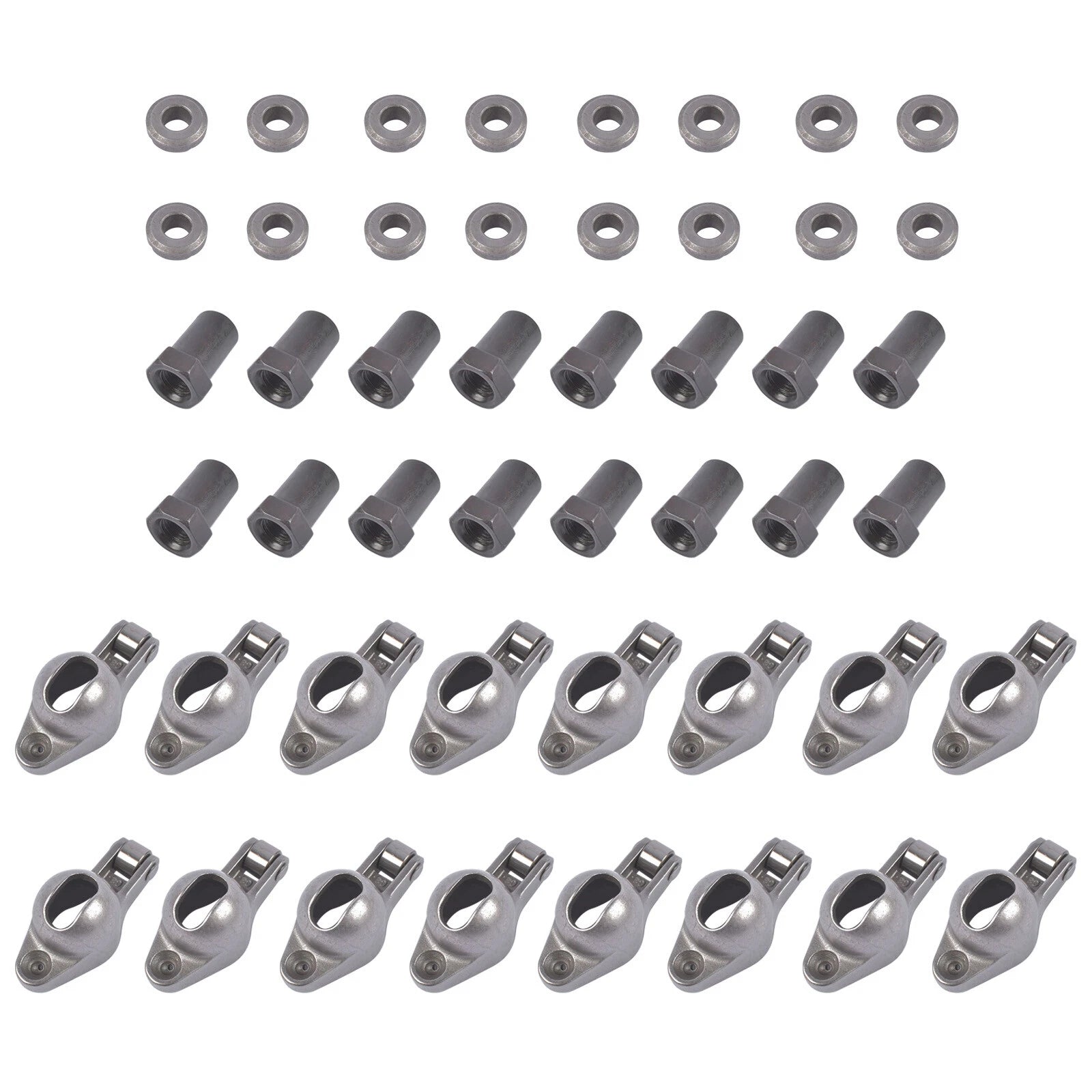 16Pcs Rocker Arms Set for Small Block Chevy SBC (262-400) Roller Tip
