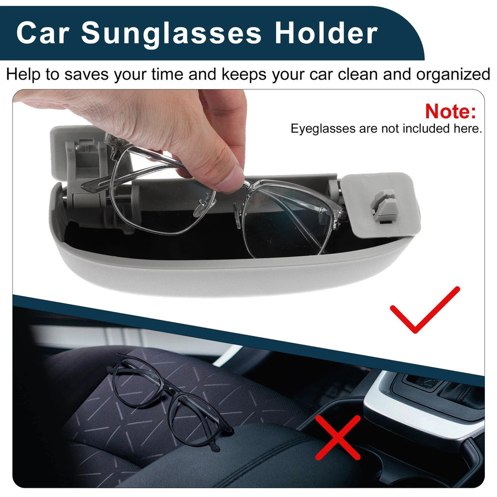 Sunglasses Case for Toyota Camry (2018–2022) Eyeglasses Holder Storage Box Grey