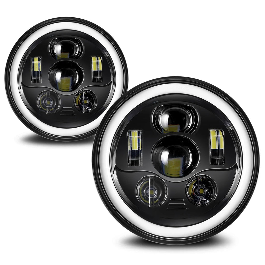 LED Projector Headlight for Jeep Wrangler JK (2007–2018) Black/Clear