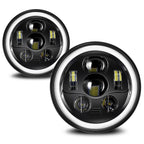 LED Projector Headlight for Jeep Wrangler JK (2007–2018) Black/Clear