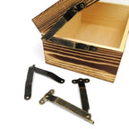 2X Wooden Box Lid Support Hinges for Jewelry Chest Wine Box