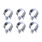 6Pcs 2.5" T409 Stainless Steel Exhaust Clamps for Universal Fit