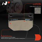 Set of 4 Rear Ceramic Brake Pads for Subaru Impreza (2006–2007)