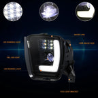 LED DRL Headlights for GMC Sierra/Yukon (1999–2007) Smoked Lens Black