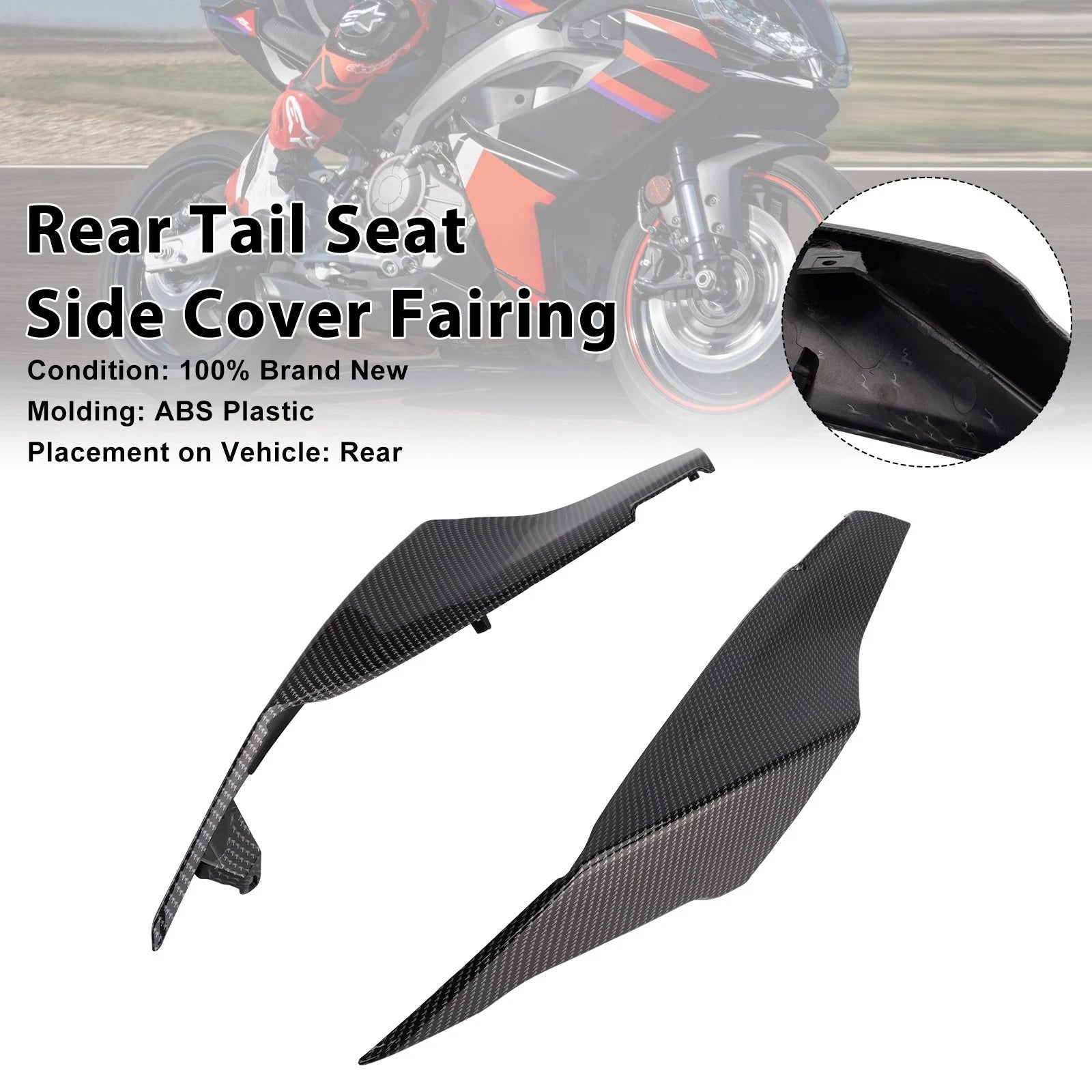 Rear Tail Seat Side Cover Fairing for Aprilia RS457 (2024–2025) Carbon