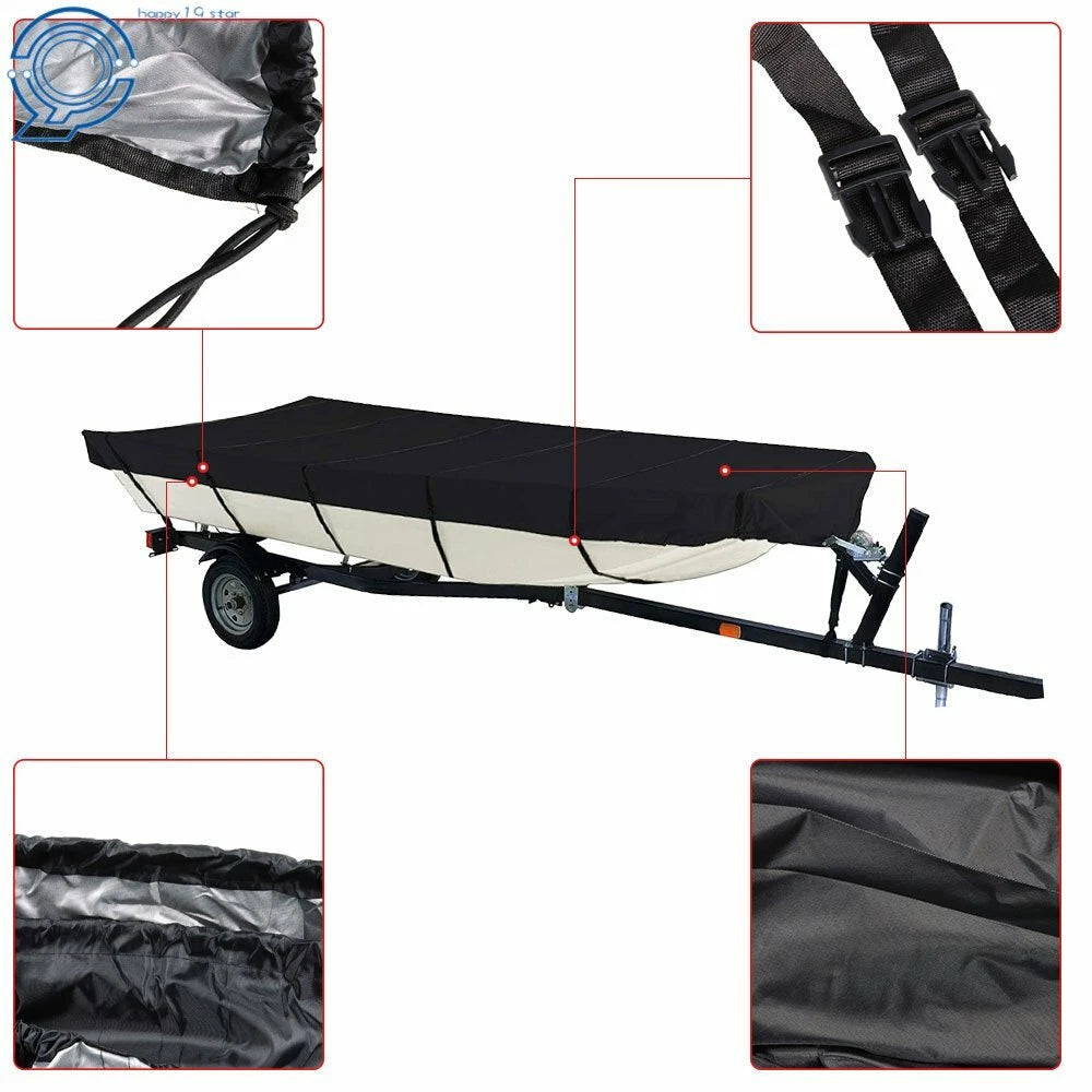 Jon Boat Cover 12ft-18ft for L Beam Width up to 75inch (Fits Various Models)