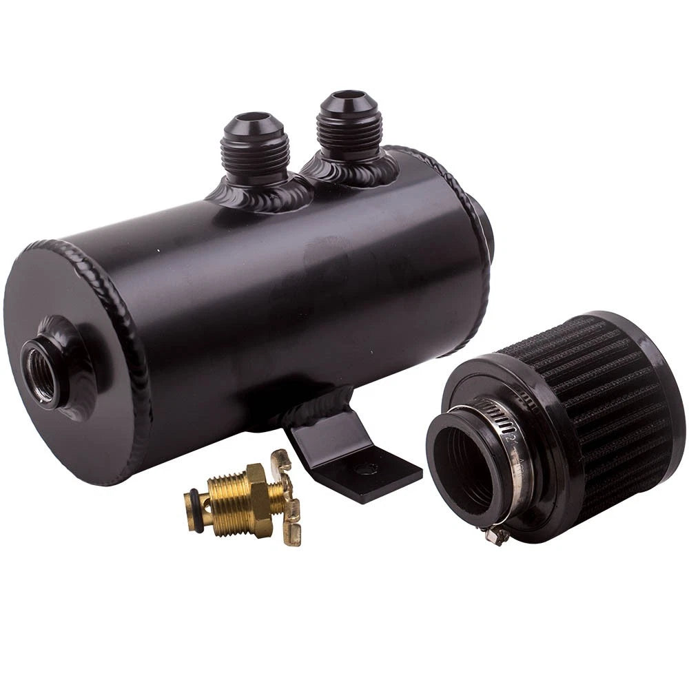 10AN Oil Catch Can Tank Reservoir with Breather Filter for Universal