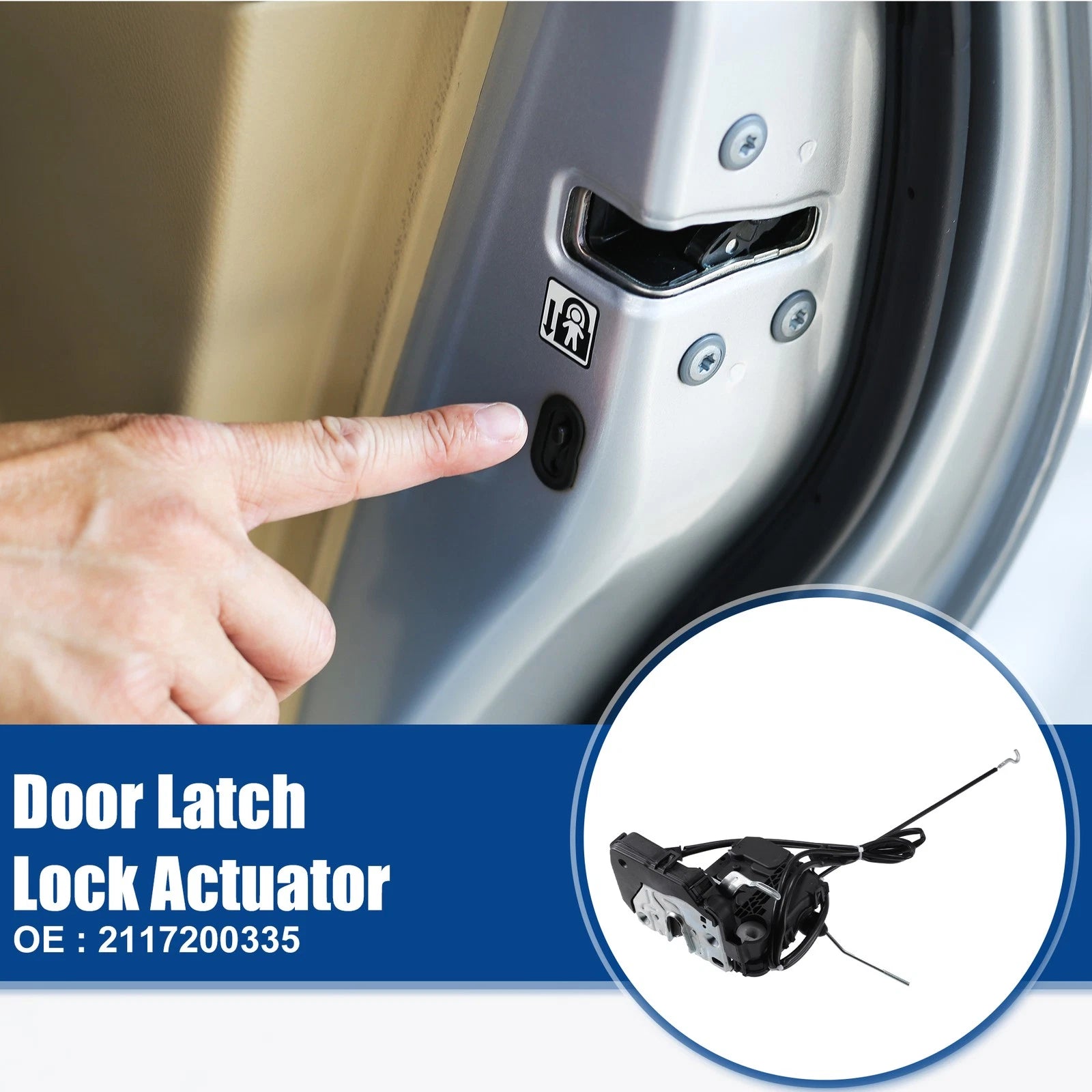 Front Left Door Lock Actuator for Mercedes-Benz E350 (2006–2011) 2117200335, 703820091714