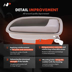 Rear Right Beige Plastic Interior Door Handle for Kia Rio (2002-2005)