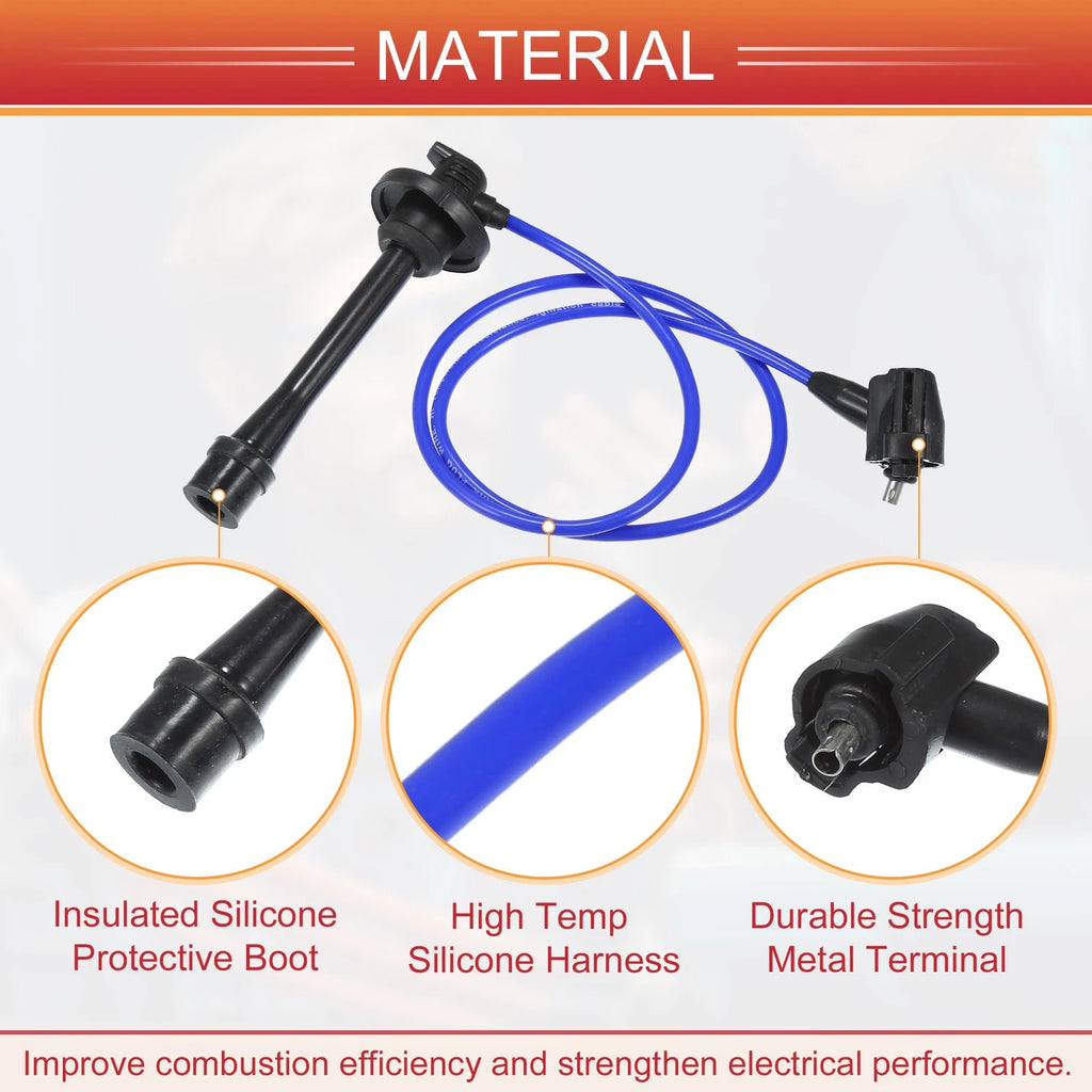 3pcs Spark Plug Wire Ignition Coil Cable No. 1903720011 for Toyota Camry Sienna 