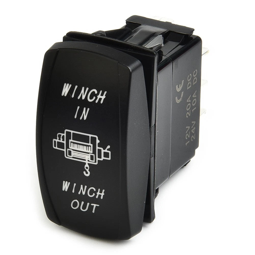 Winch IN OUT Switch for Polaris UTV Truck Boat (7 Pin, Blue LED)