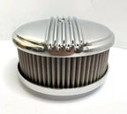 Polished Half Finned Aluminum Air Cleaner for Universal Fit (All Years)