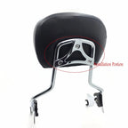 Chrome Sissy Bar Backrest Pad Mount Kit for Harley Touring (2009–2017)