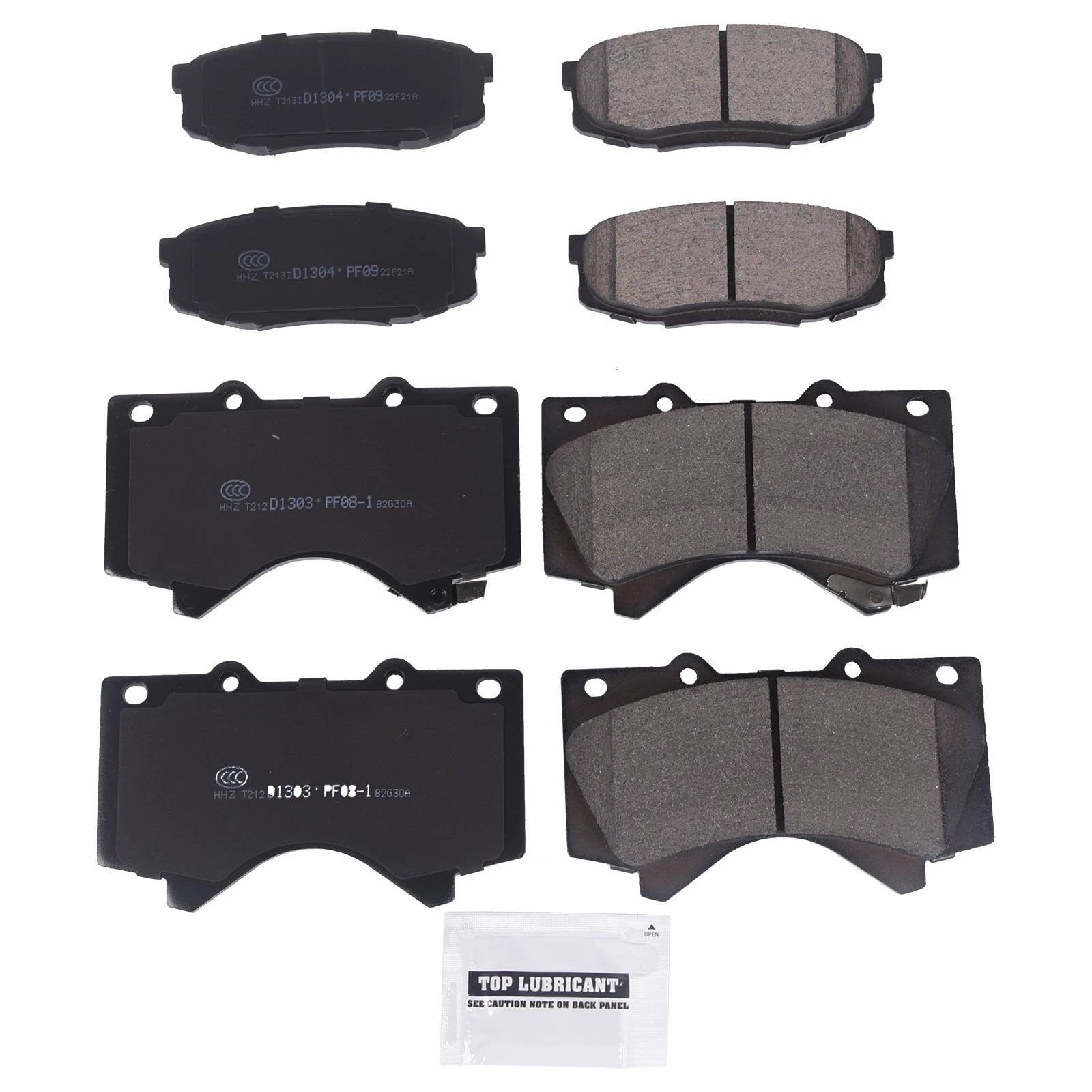 8PCS Ceramic Brake Pad Kit for Toyota Tundra Sequoia (2007–2021)
