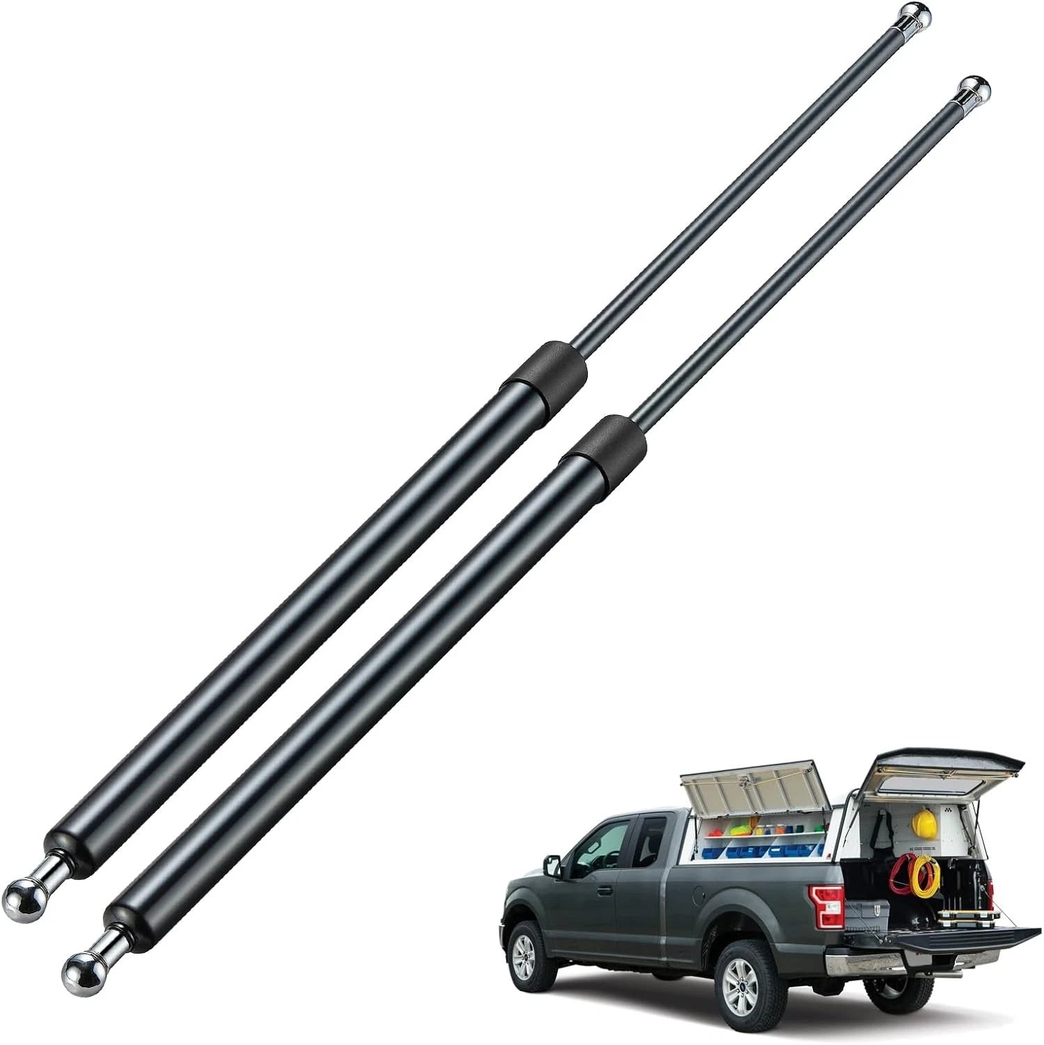 Set of 2 Gas Struts for Camper Shell Window (27")