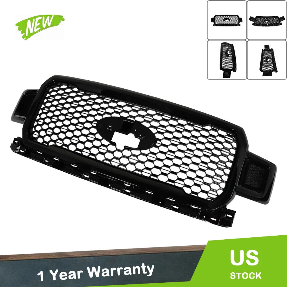Front Radiator Upper Grille Assembly for Ford F-150 (2018–2020) Black