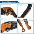 Adjustable Brake Clutch Levers for Honda CBR600RR 2007-2016 Orange Black