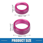 AC Radio Switch Knob Cover Decals for Dodge Durango 2014-2020 - 3 x Pink