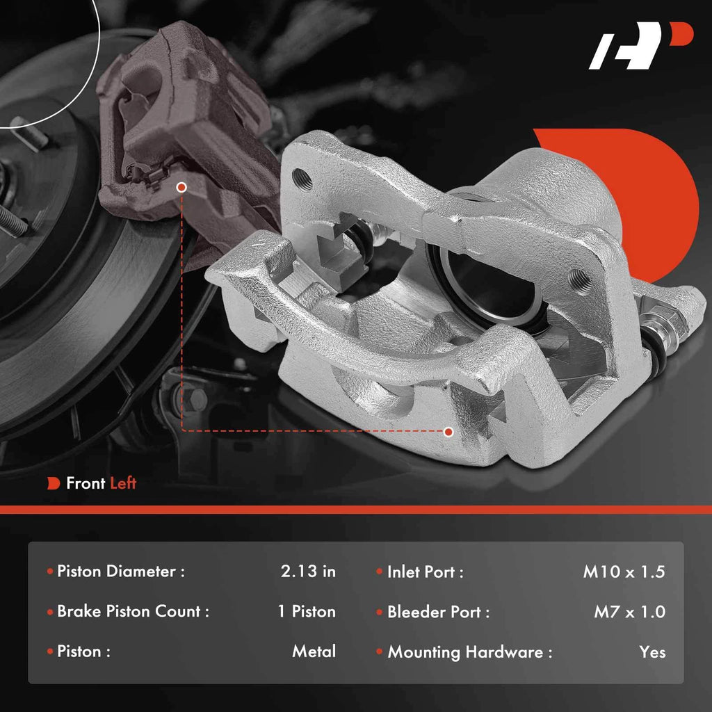 Front Left Disc Brake Caliper and Bracket for Toyota Yaris (2006-2018)