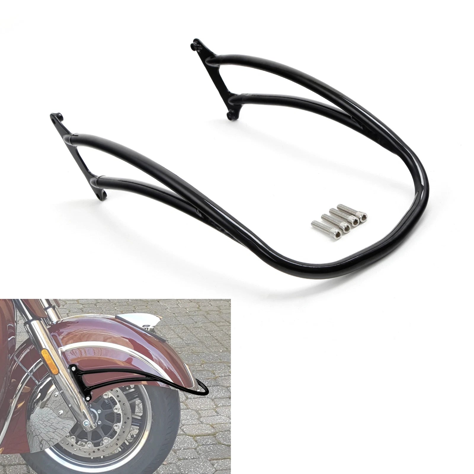 Front Fender Bumper for Indian Chieftain Dark Horse Roadmaster Chief (2015–2017, 2015–2023)