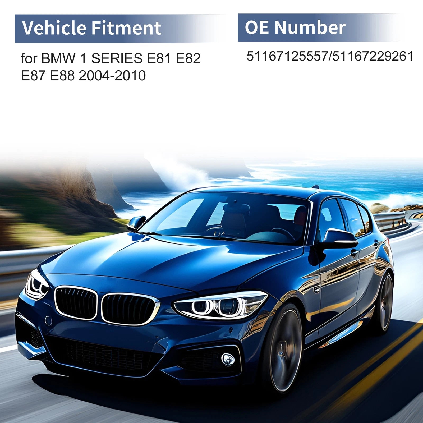 Mirror Cover Cap for BMW 1 Series E81 E82 E87 E88 (2004–2010)