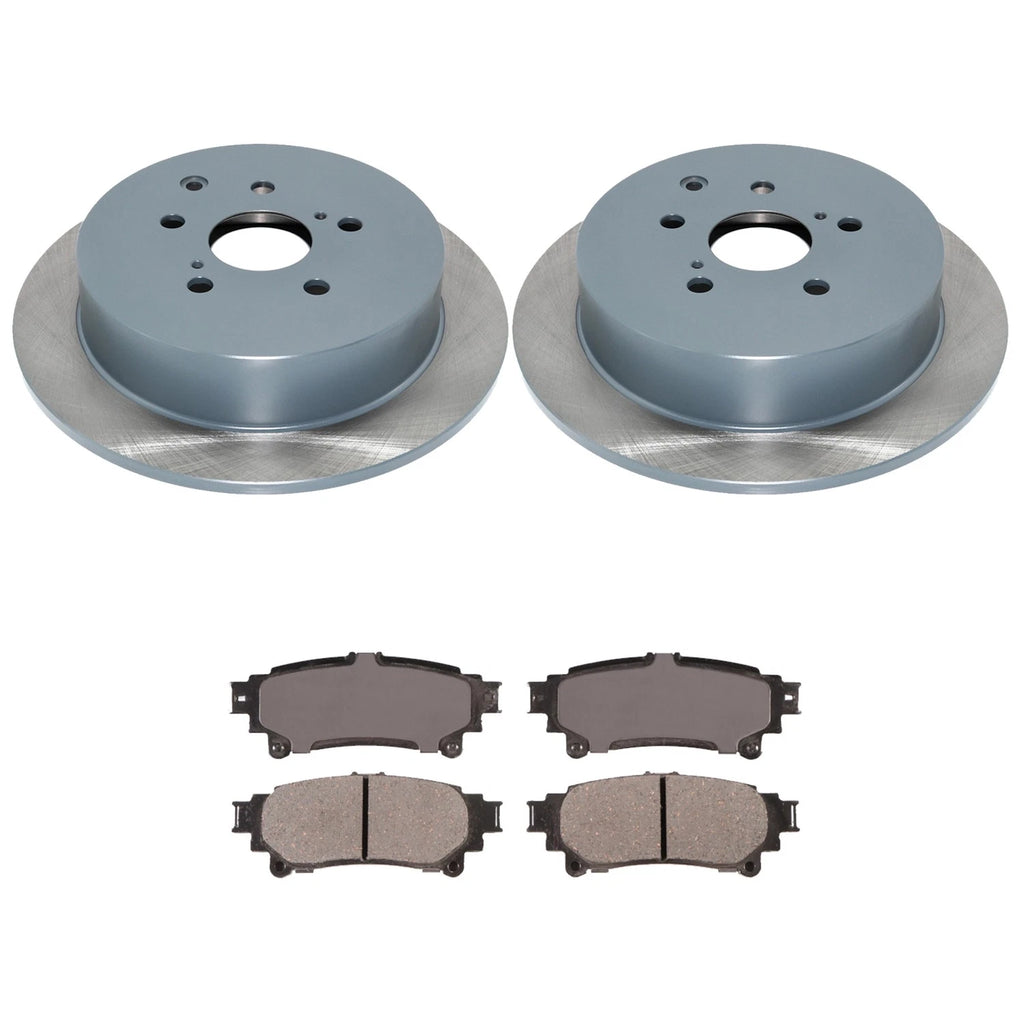 DuraGo Rear Rotors & Advics Ceramic Disc Brake Pads Kit for RX350 RX450h Sienna (2006–2021)