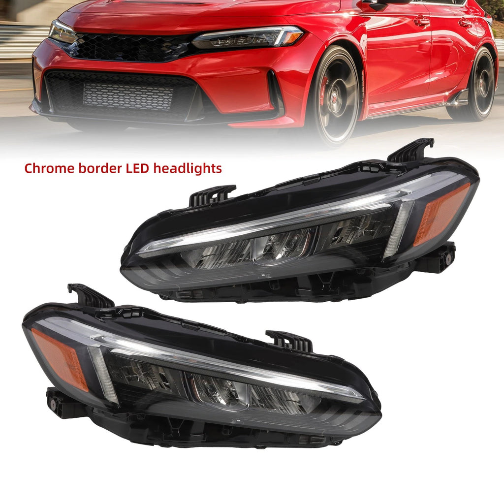 LED Headlights Lamps Pair for Honda Civic Sedan (2022–2024)